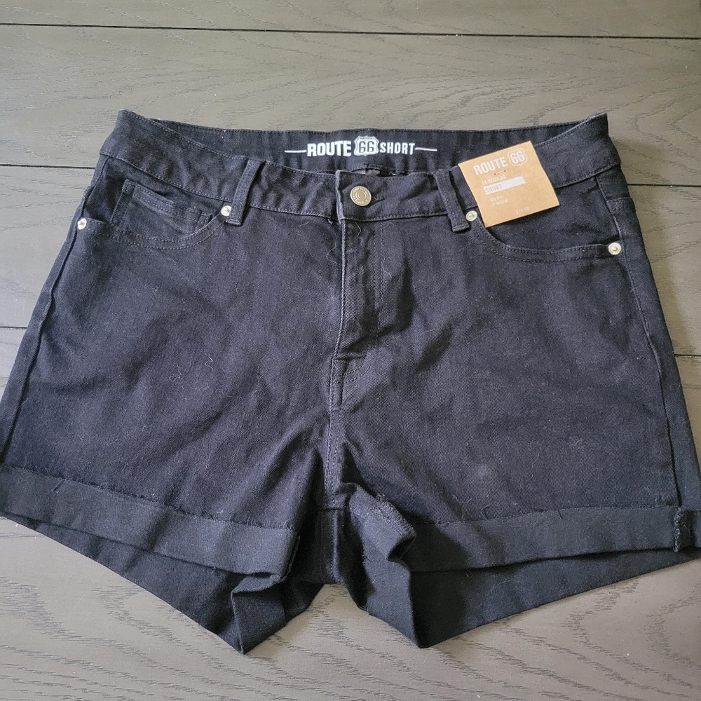 NWT Route 66 Shorts black new size 14